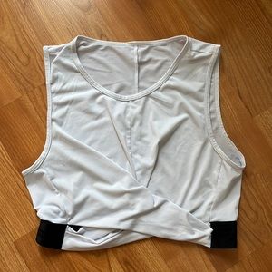Fabletics white tank/layering sports bra
